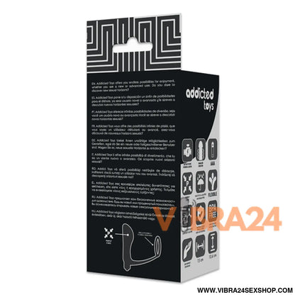 ADDICTED TOYS - Plug Anal Vibratório com Anel Peniano para Prazer Intenso - VIBRA24 SEXSHOP