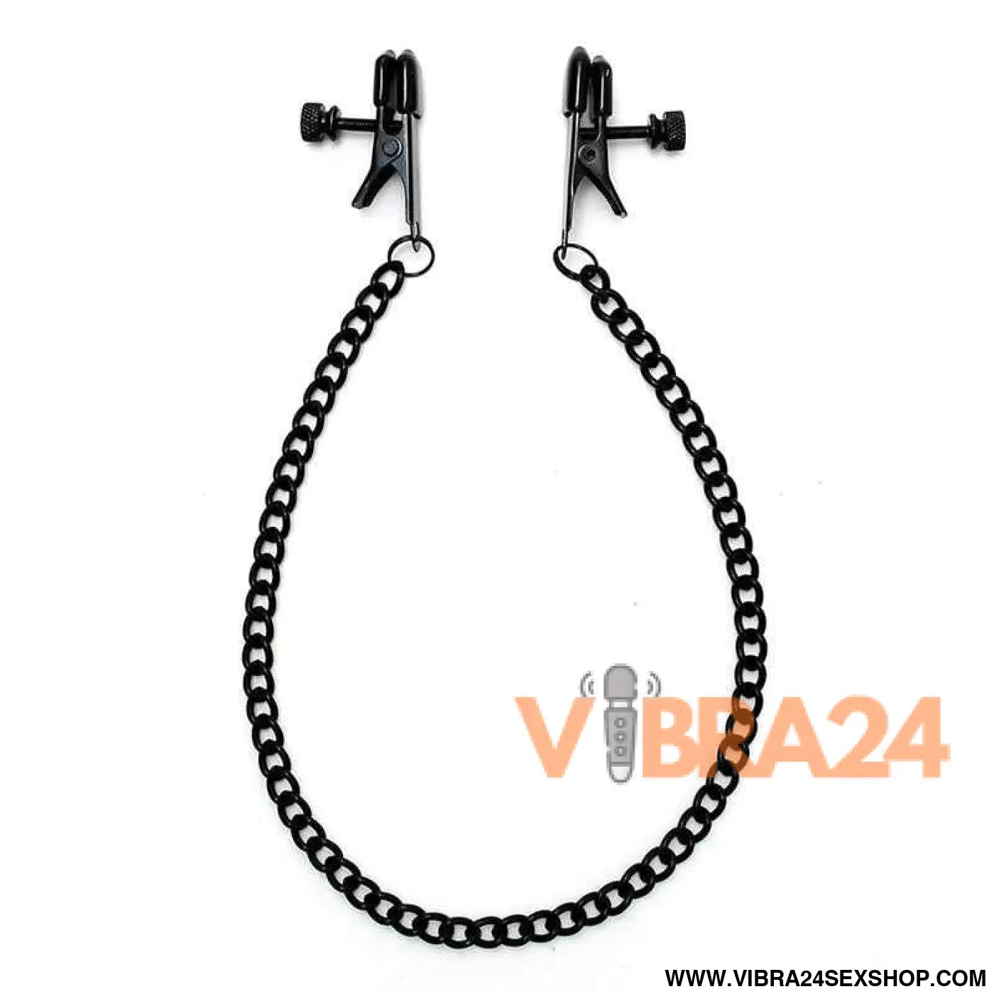 Adjustable nipple clamps with black chain