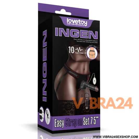 Adjustable Strap on with Dildo 10 Functions 7.5