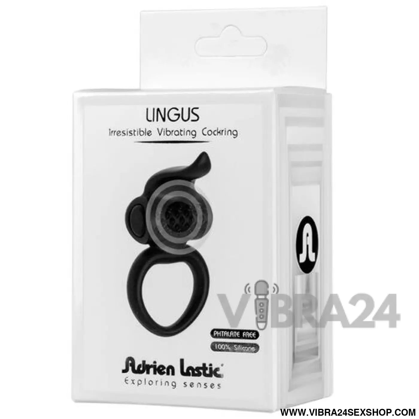 ADRIEN LASTIC - ANEL VIBRADOR LINGUS PRETO - VIBRA24 SEXSHOP