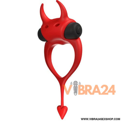 ADRIEN LASTIC - Anel Vibrador Vermelho Devol Cockring - VIBRA24 SEXSHOP