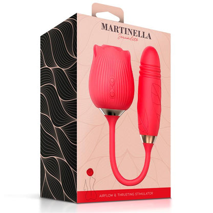 Martinella – Airflow Rose: Estimulador 2 em 1 com Rosa de Sucção e Ovo com Movimento para Prazer Completo