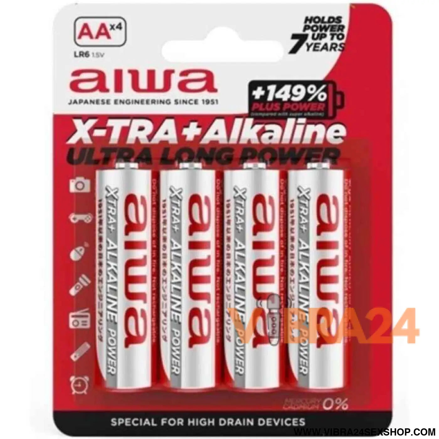 AIWA - X-TRA ALKALINE AA BATERIA ALCALINA LR6 BLISTER*4