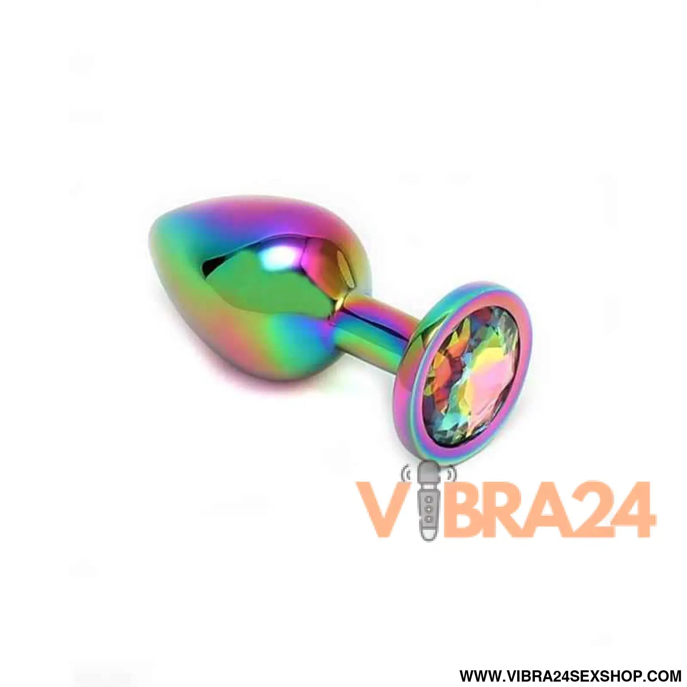 Anal plug and jewel in rainbow colors