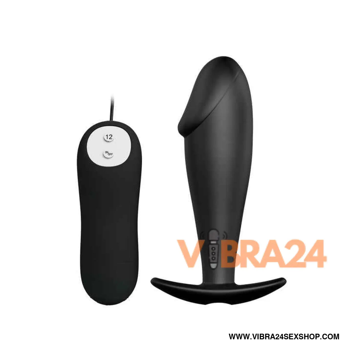 Anal Plug Black with Remote Control
