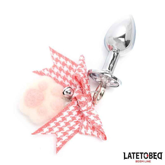 Anal Plug with Jewel and Pompon