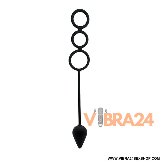 Anal Plug with Penis Rings Silicone