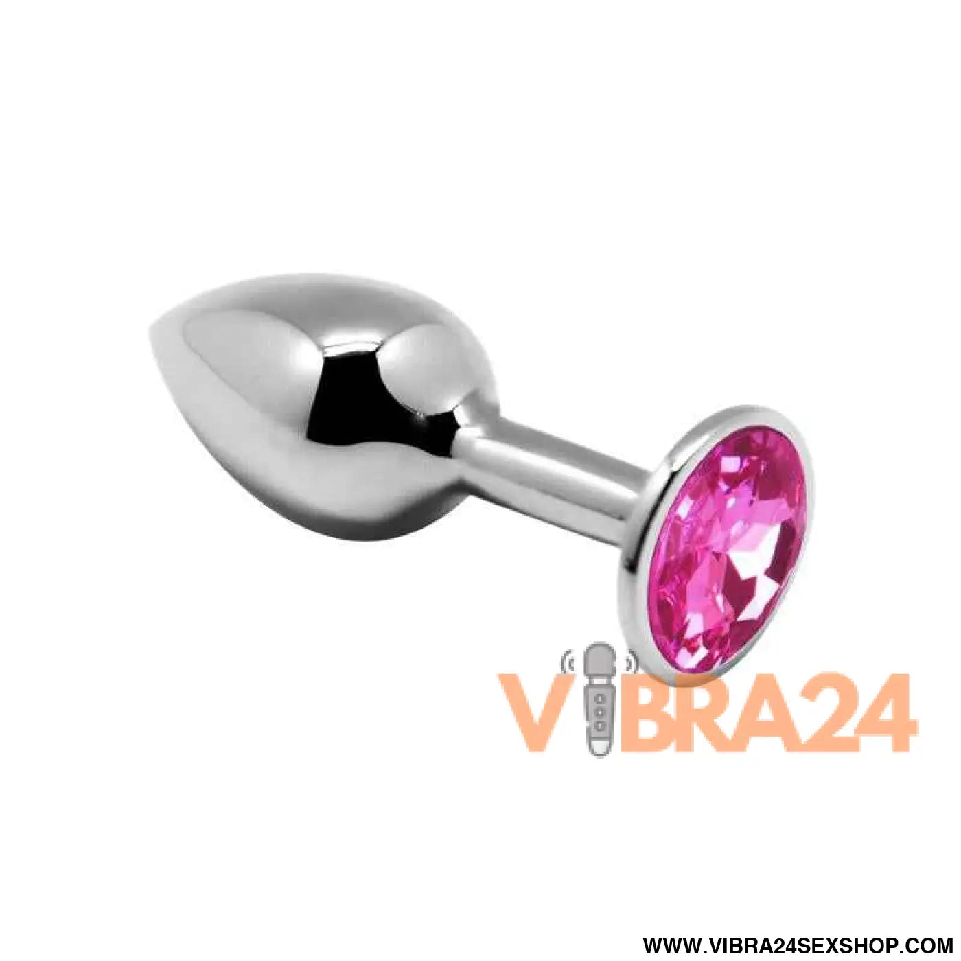 Anal Plug with Pink Jewel Size M