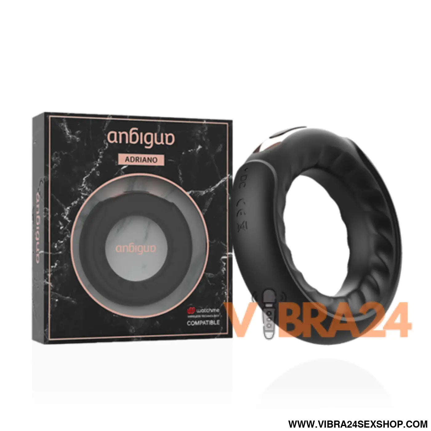 AMBIGUOUS - Adriano Vibrating Ring Remote Control WatchMe for Intense Pleasure