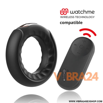 ANBIGUO - Adriano Anel Vibratório Controle Remoto WatchMe para Prazer Intenso - VIBRA24 SEXSHOP