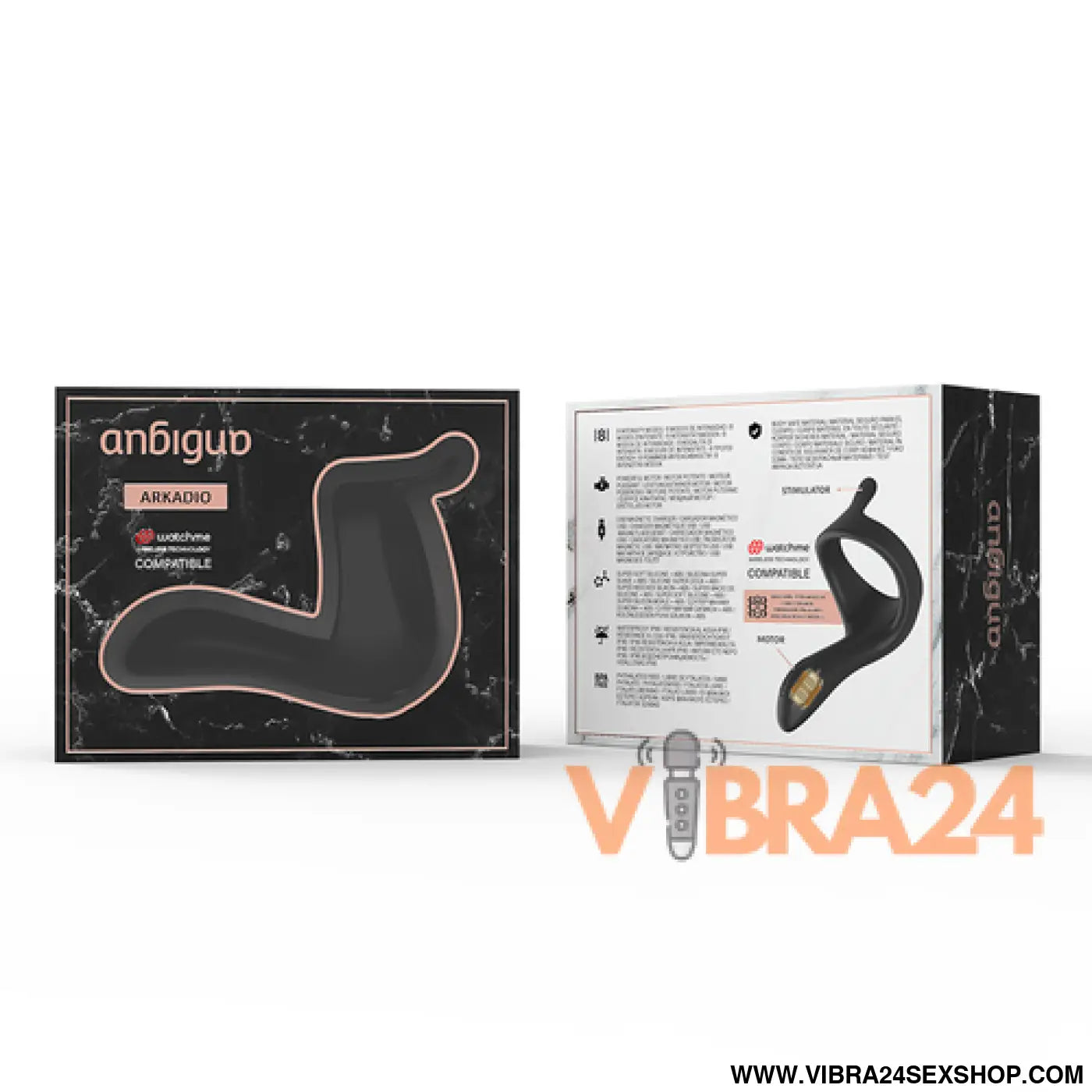 AMBIGUOUS - Wireless Glans Stimulator Arkadio and Perineum Compatible with Watchme Technology