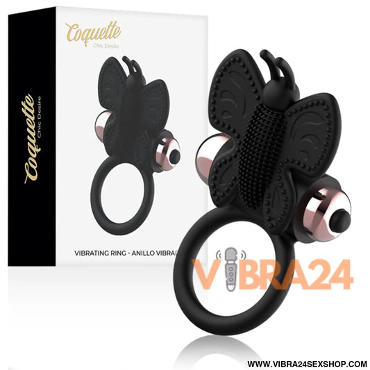 Anel Borboleta Vibrador COQUETTE CHIC DESIRE - Preto/Ouro