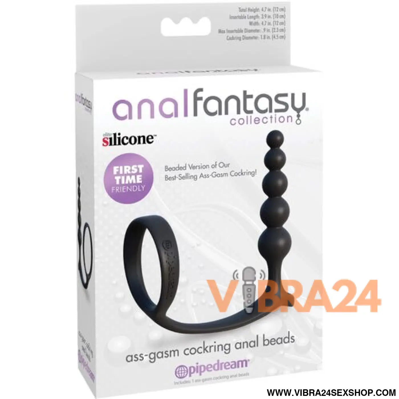 ANEL DE LUXO PARA PRAZER ANAL - ANAL FANTASY ELITE COLLECTION COM BOLAS ANAL E COCKRING ASS-GASM - VIBRA24 SEXSHOP