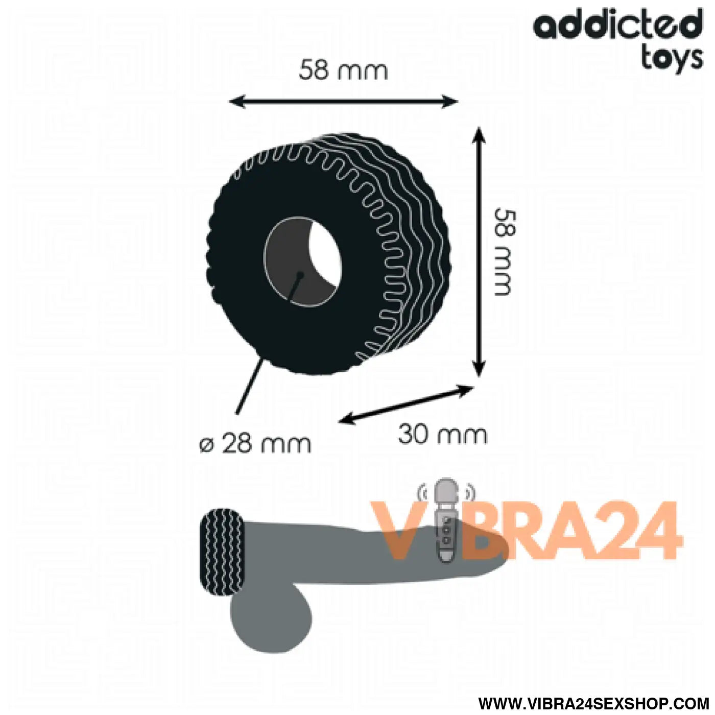 ANEL DE PÉ EXTRA GROSSO - ADDICTED TOYS ANEL PENIANO EXTRA GROSSO - VIBRA24 SEXSHOP