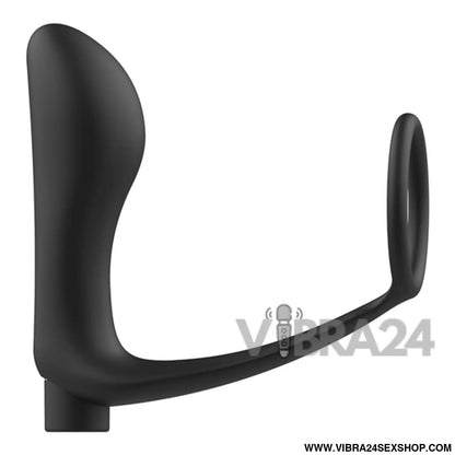 Anel de Pénis com Controle Remoto Recarregável - Plug Anal Preto Addicted Toys - VIBRA24 SEXSHOP