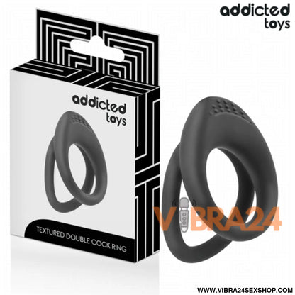 ANEL DE PÉNIS TEXTURIZADO - ADDICTED TOYS COM DUPLA TEXTURA - VIBRA24 SEXSHOP