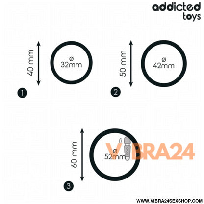 ANEL DE SILICONE PARA ADULTOS - ADDICTED TOYS CONJUNTO DE ANÉIS DE SILICONE MODELO 2 - VIBRA24 SEXSHOP