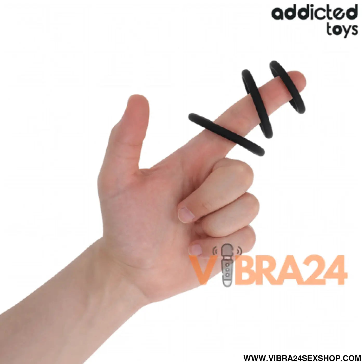 ANEL DE SILICONE PARA ADULTOS - ADDICTED TOYS CONJUNTO DE ANÉIS DE SILICONE MODELO 2 - VIBRA24 SEXSHOP