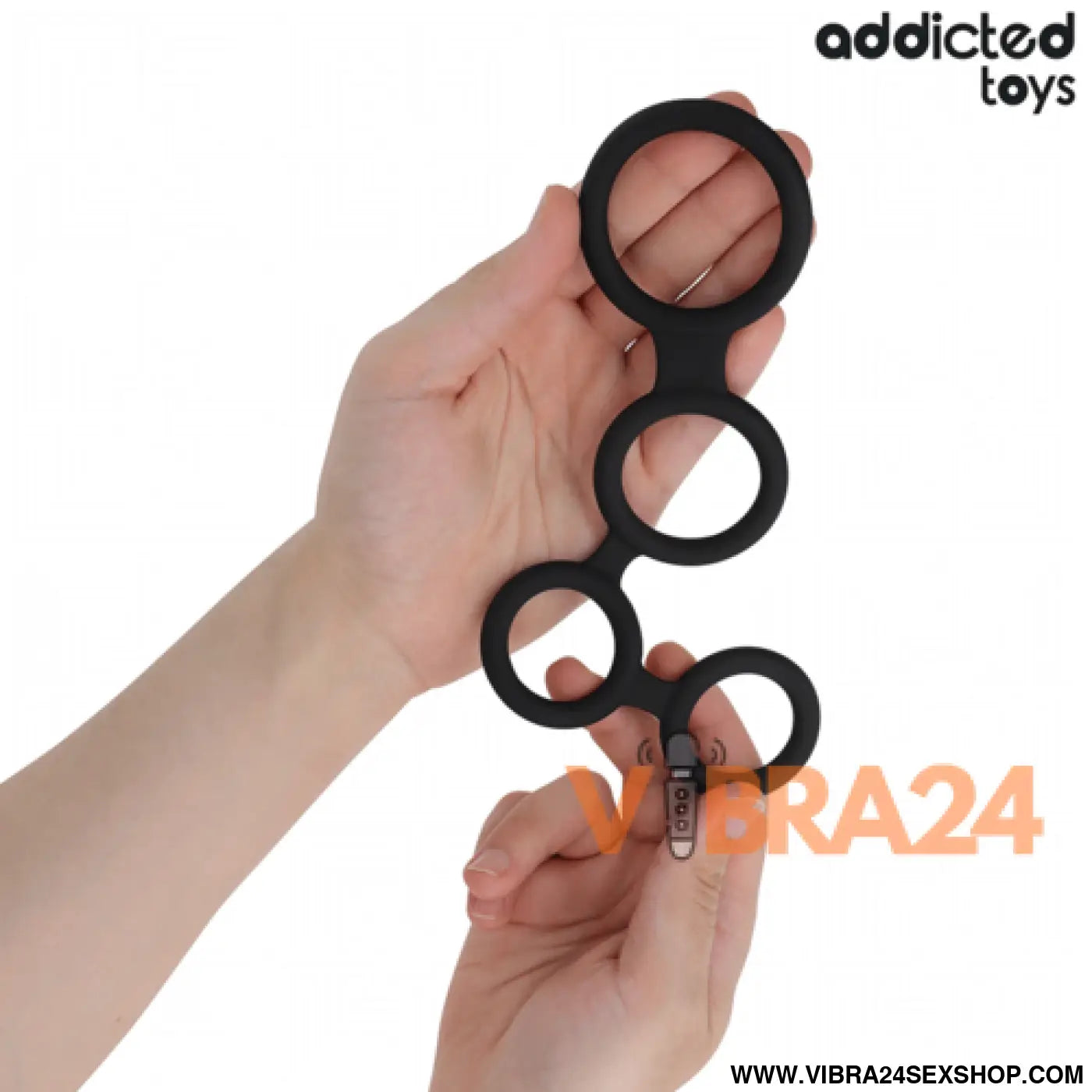 ANEL PARA PÉNIS COM DIVISORES PARA TESTÍCULOS - ADDICTED TOYS - VIBRA24 SEXSHOP