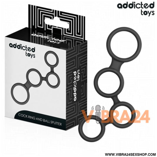 ANEL PARA PÉNIS COM DIVISORES TESTÍCULOS - ADDICTED TOYS