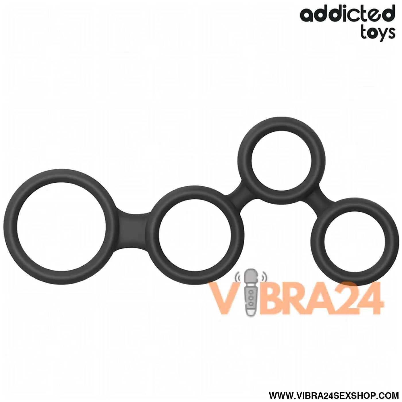 ANEL PARA PÉNIS COM DIVISORES PARA TESTÍCULOS - ADDICTED TOYS - VIBRA24 SEXSHOP