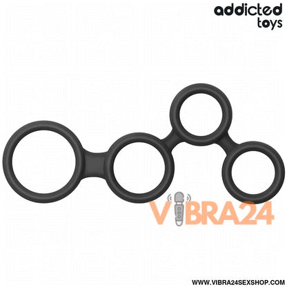 ANEL PARA PÉNIS COM DIVISORES PARA TESTÍCULOS - ADDICTED TOYS - VIBRA24 SEXSHOP