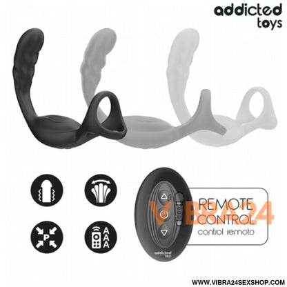 Anel Peniano para Próstata com Controle Remoto - Addicted Toys - VIBRA24 SEXSHOP