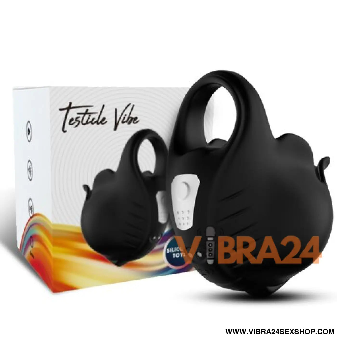 ANEL PENIANO PRETO ARMONY - Anel Vibratório Coping Preto para Prazer Intenso - VIBRA24 SEXSHOP