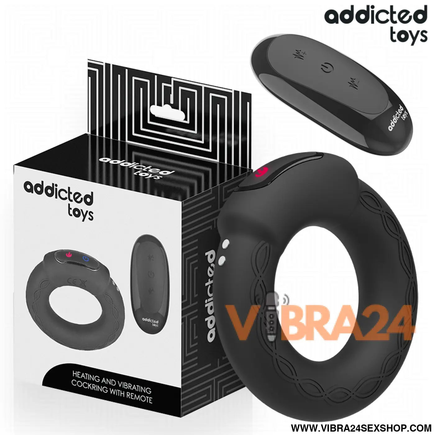 ANEL PENIANO VIBRATÓRIO COM AQUECIMENTO - VIBRA24 SEXSHOP