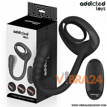ANEL PENIANO VIBRATÓRIO COM CONTROLE REMOTO - ADDICTED TOYS PARA PRAZER INFINITO - VIBRA24 SEXSHOP