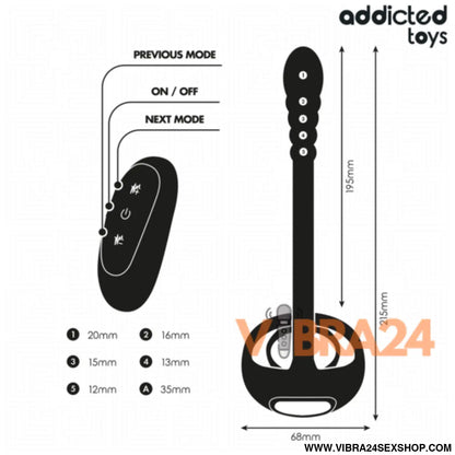 ANEL PENIANO VIBRATÓRIO COM CONTROLE REMOTO - ADDICTED TOYS PARA PRAZER INFINITO - VIBRA24 SEXSHOP