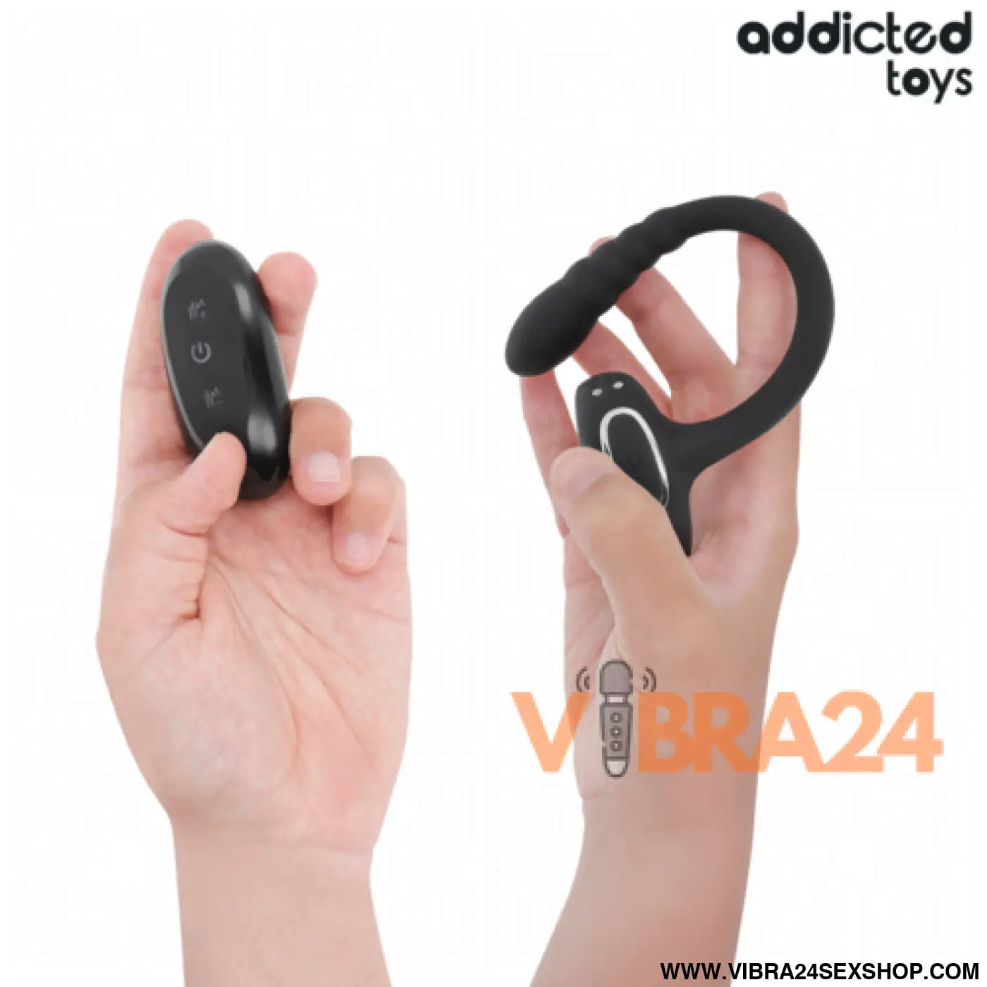 ANEL PENIANO VIBRATÓRIO COM CONTROLE REMOTO - ADDICTED TOYS PARA PRAZER INFINITO - VIBRA24 SEXSHOP