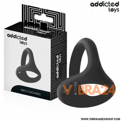 ANEL TRIPLO PARA O PÉNIS - ADDICTED TOYS