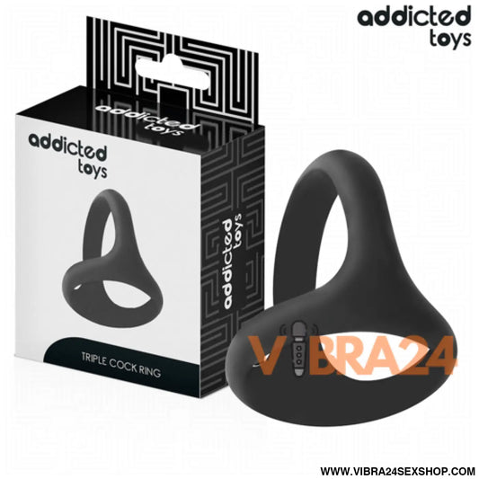 ANEL TRIPLO PARA O PÉNIS - ADDICTED TOYS