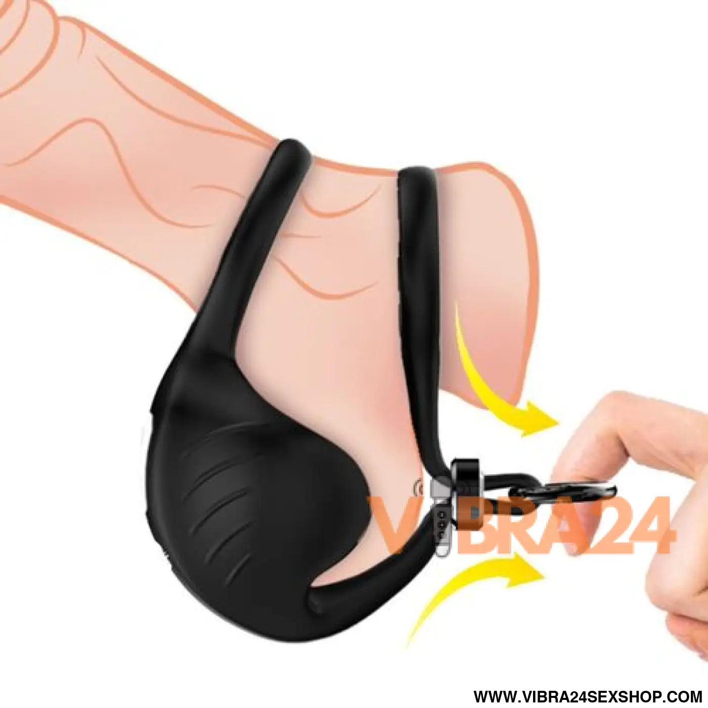 Anel Vibrador Controle Remoto Armony Manta Scrotum Preto