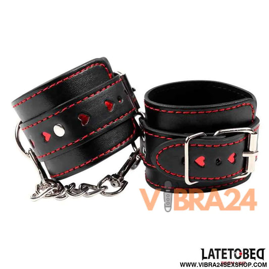 Ankle Cuff with chain and Hearts
