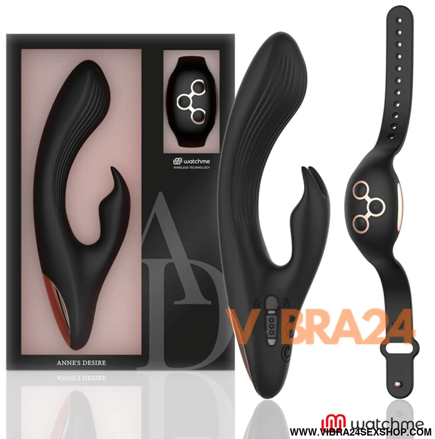 ANNES DESIRE - RABBIT TECNOLOGIA DE CONTROLE REMOTO WATCHME PRETO/OURO