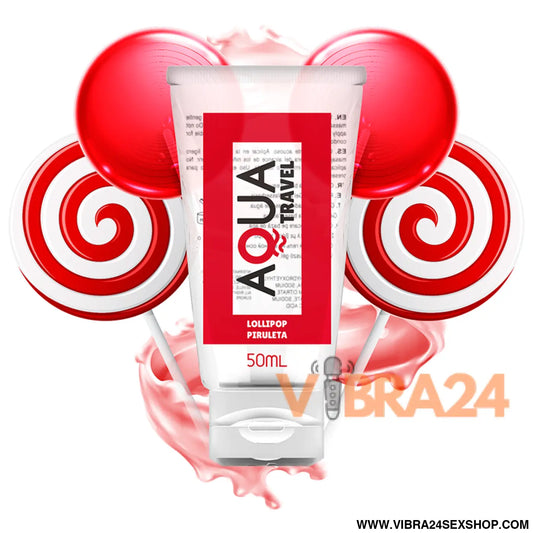 AQUA TRAVEL - LUBRIFICANTE À BASE DE ÁGUA SABOR LOLLIPOP - 50 ML