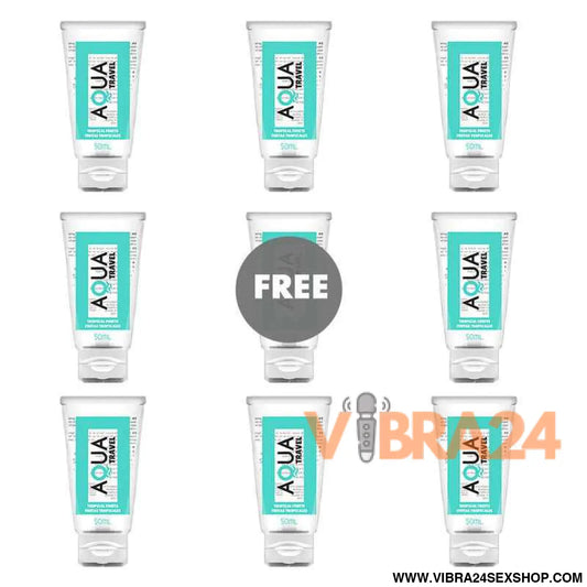AQUA TRAVEL - TROPICAL FRUITS LUBRIFICANTE À BASE DE ÁGUA - 50 ML 8 + 1 GRÁTIS