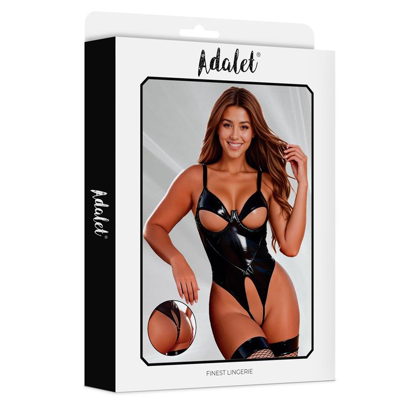 Adalet Lingerie – Araminta: Open Teddy em Preto com Design Ousado e Sofisticado