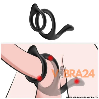ARMONY - Anel Anal Duplo Preto para Prazer Intenso