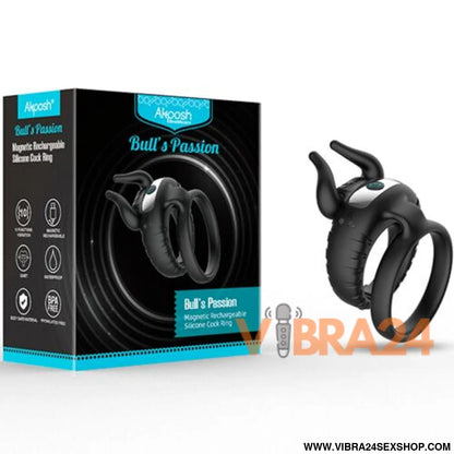 ARMONY - Anel Vibrador 10 Velocidades Preto Bulls Pasion