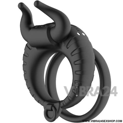 ARMONY - Anel Vibrador 10 Velocidades Preto Bulls Pasion