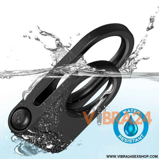 ARMONY - Anel Vibrador Duplo para Casais Preto