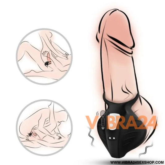 ARMONY - Anel Vibrador Escroto Preto para Estímulo Intenso