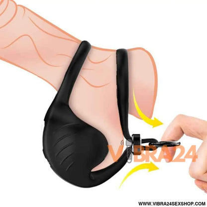 ARMONY - Anel Vibrador Escroto Preto para Estímulo Intenso