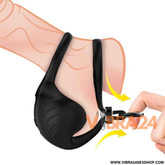 ARMONY - Anel Vibrador Escroto Preto para Estímulo Intenso