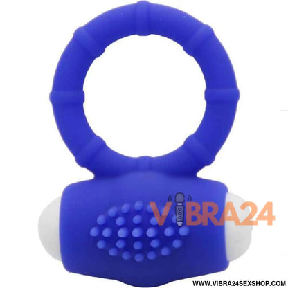ARMONY - POWER O ANEL VIBRADOR SILICONE AZUL - VIBRA24 SEXSHOP