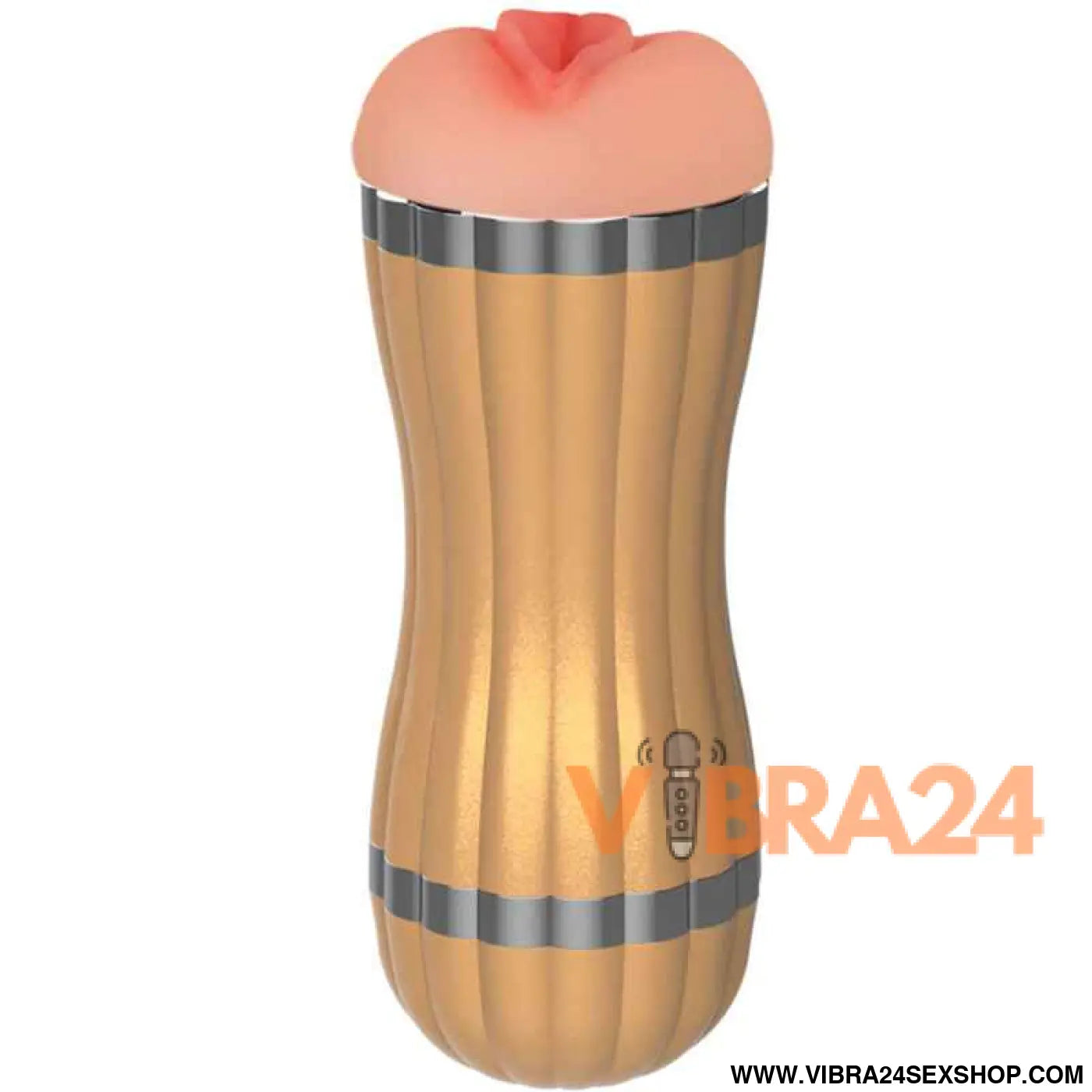 ARMONY - BEVIS DUPLO MASTURBADOR VAGINAL E BOCAL SEM VIBRAÇÃO DOURADO