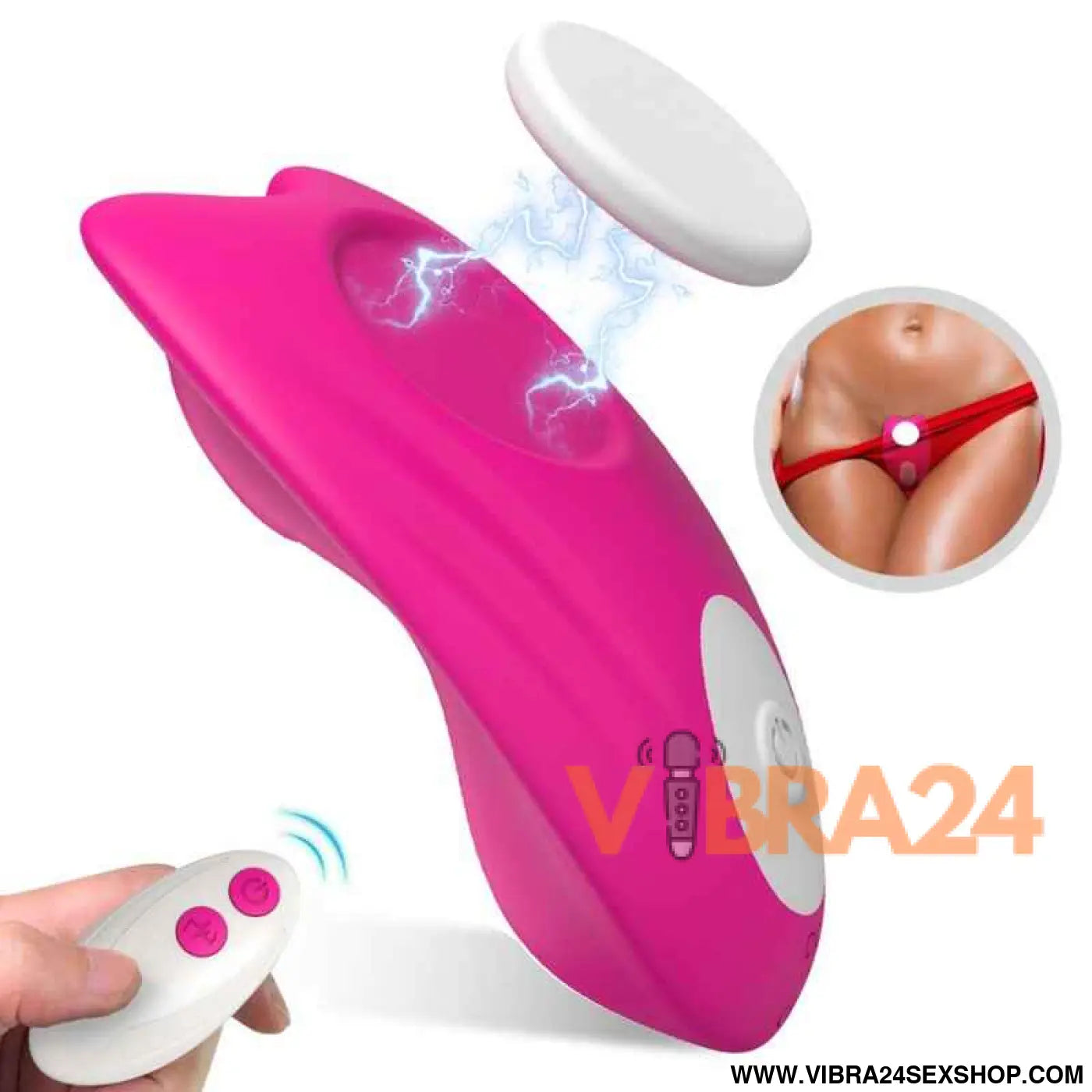 ARMONY - CALÇA VIBRADORA BUTTERFLY WEARABLE CONTROLE REMOTO ROSA
